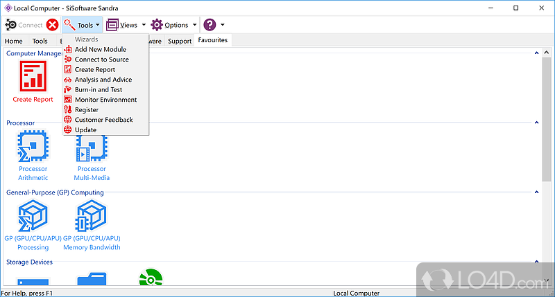 Windows system analyzer - Screenshot of SiSoftware Sandra Lite