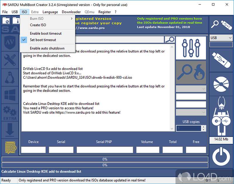 SARDU: Windows - Screenshot of SARDU