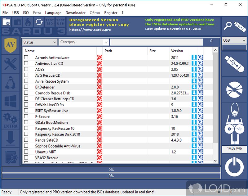 SARDU: Multiboot creator - Screenshot of SARDU