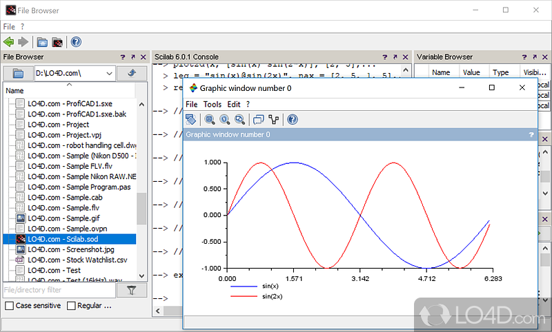 Powerful calculus environment with the help of - Screenshot of Scilab
