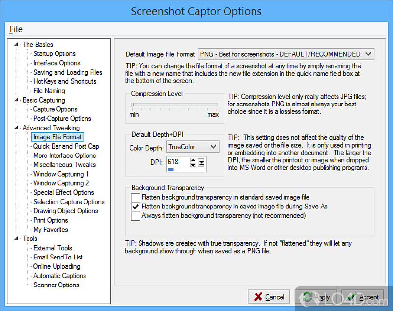 Can automate screen capture process - Screenshot of Screenshot Captor