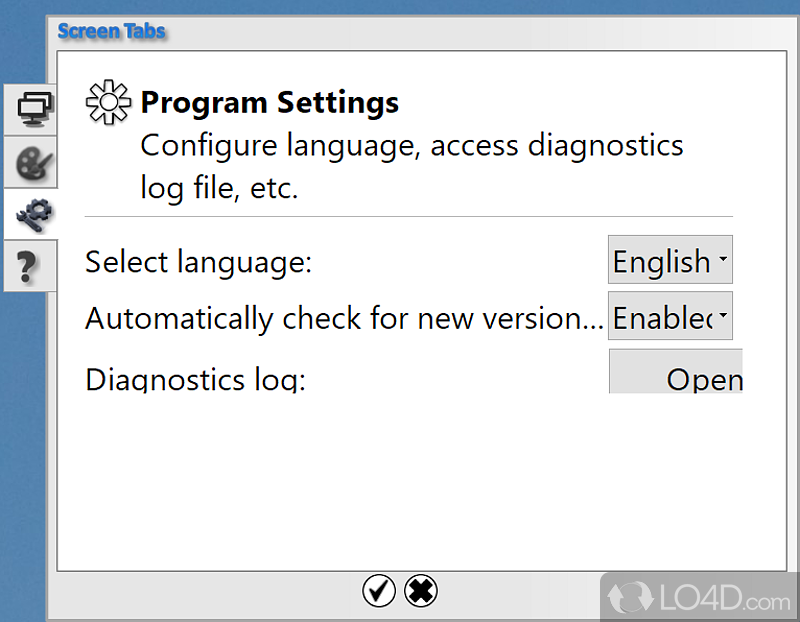 Virtual desktops manager with hot-keys + multiple monitors support - Screenshot of ScreenTabs