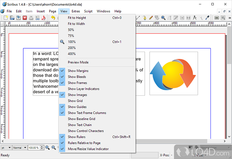 Open source desktop publishing app - Screenshot of Scribus