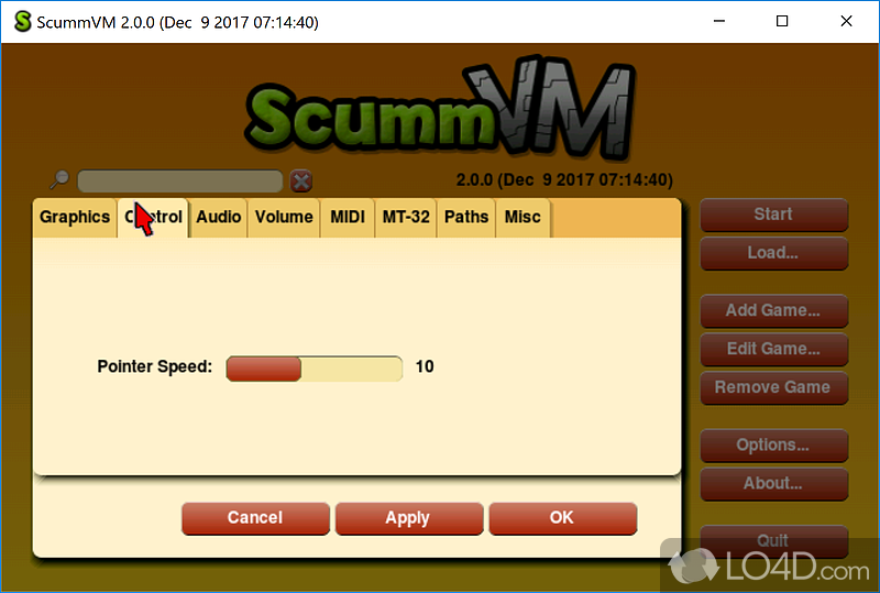 ScummVM: Emulator program - Screenshot of ScummVM