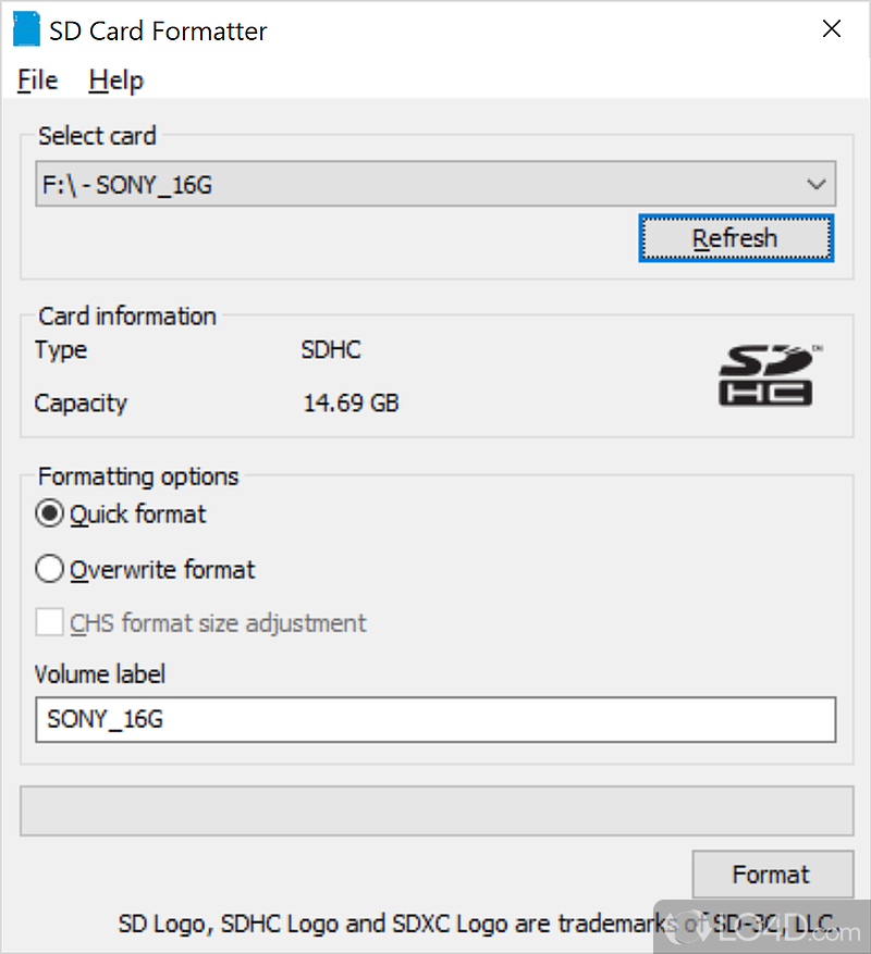 sd memory card formatter fat32