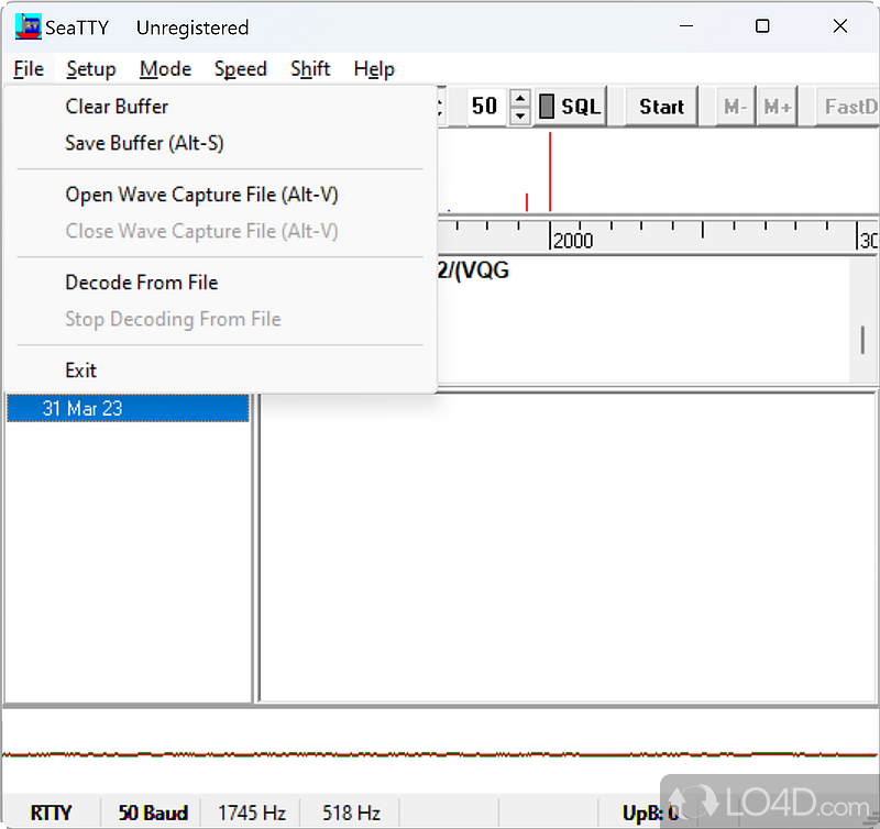 Get weather reports and charts automatically - Screenshot of SeaTTY