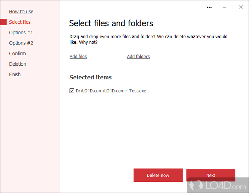 Packs a simple interface and intuitive functions - Screenshot of Secure File Deleter
