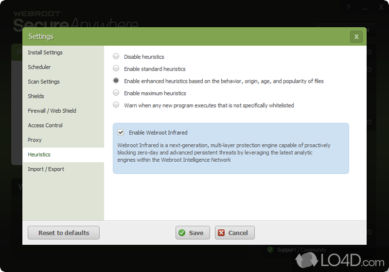 Webroot SecureAnywhere AntiVirus screenshot