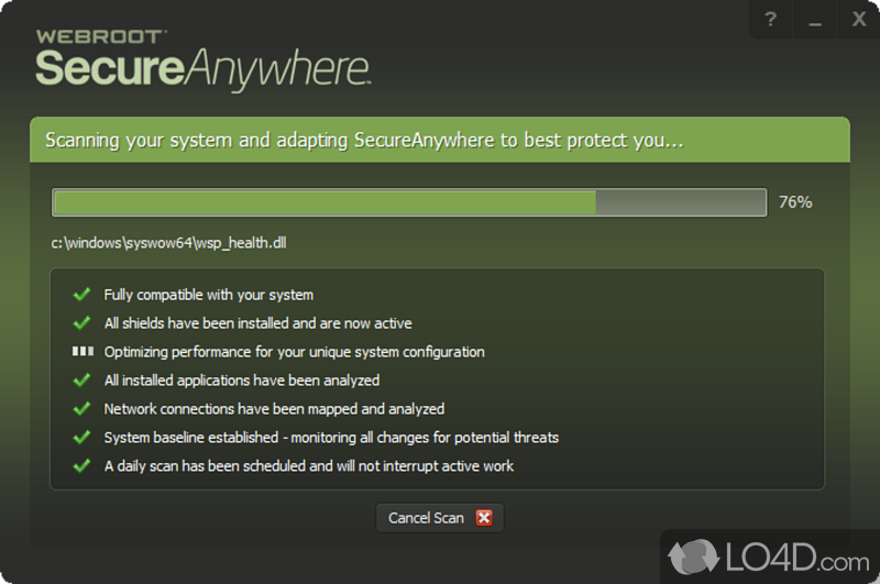 Fastest, most complete protection for PCs and mobile devices - Screenshot of Webroot SecureAnywhere AntiVirus
