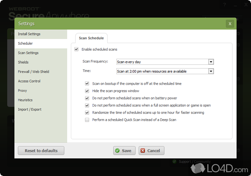 Webroot SecureAnywhere AntiVirus screenshot