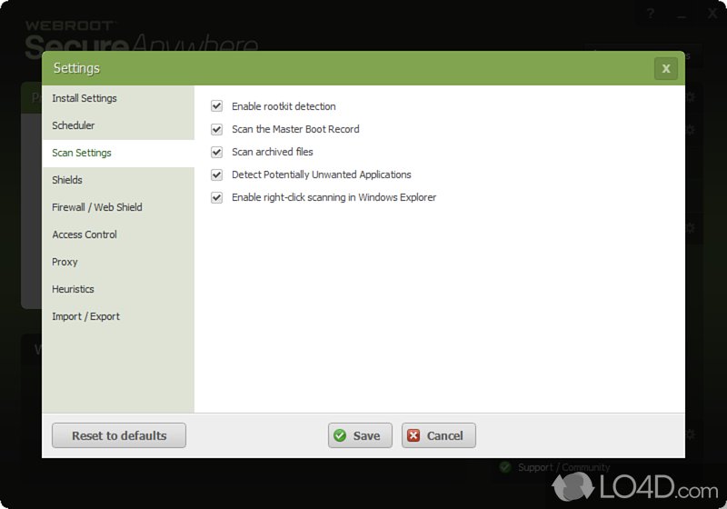 Webroot SecureAnywhere AntiVirus screenshot