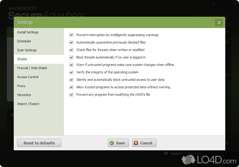 Webroot SecureAnywhere AntiVirus screenshot