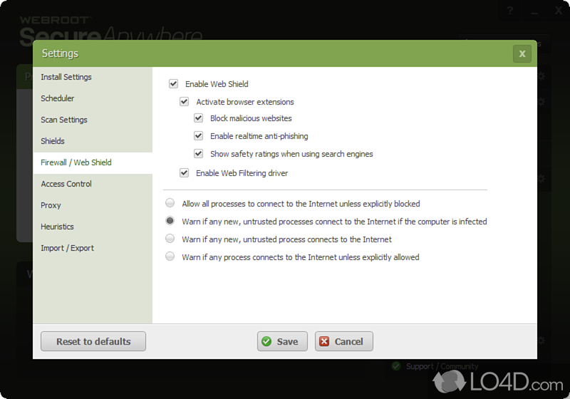 Webroot SecureAnywhere AntiVirus screenshot