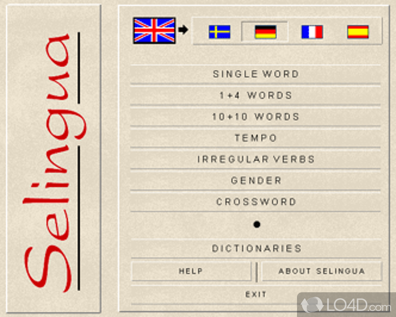 Vocabulary training app with extensive built-in dictionaries - Screenshot of Selingua