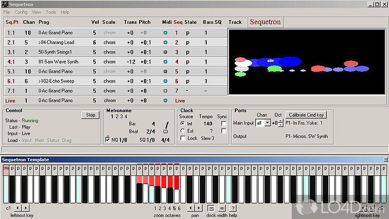 SequetronLE: User interface - Screenshot of SequetronLE