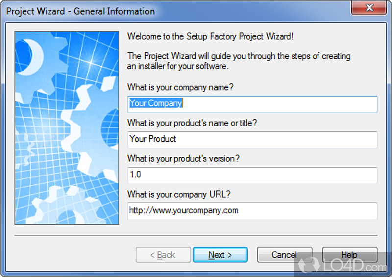 Create installer for Windows - Screenshot of Setup Factory