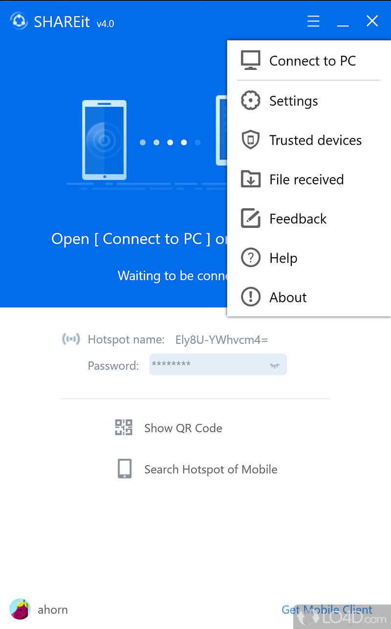 A straightforward file transfer tool - Screenshot of SHAREit