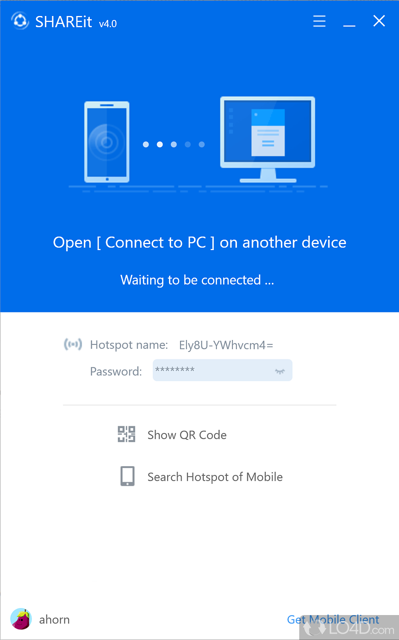 Send and receive files between various device types, including computers and mobiles, all thanks to this app - Screenshot of SHAREit