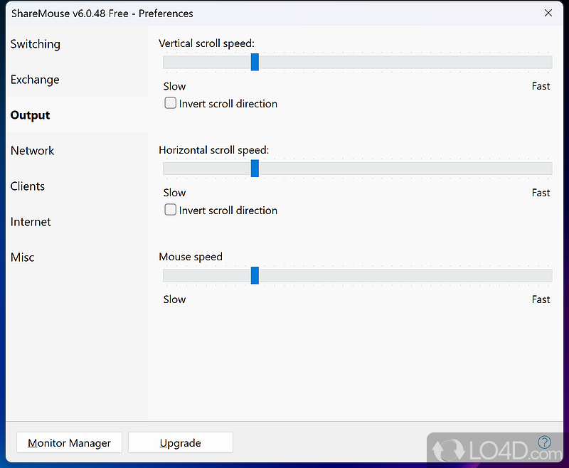 Use one mouse and keyboard on multiple desktops - Screenshot of ShareMouse