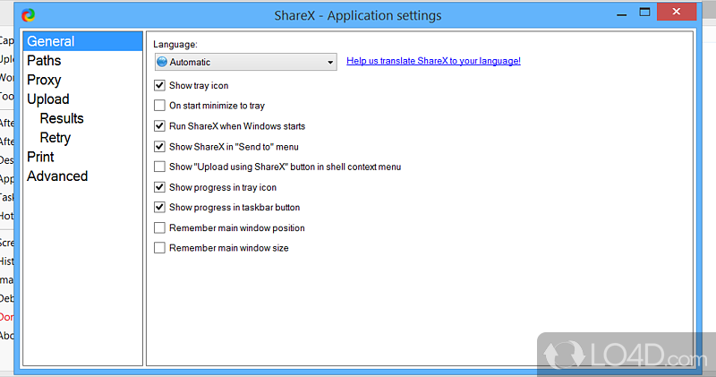 sharex screenshot website