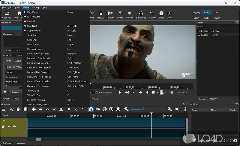Free multimedia editing software for beginners - Screenshot of Shotcut
