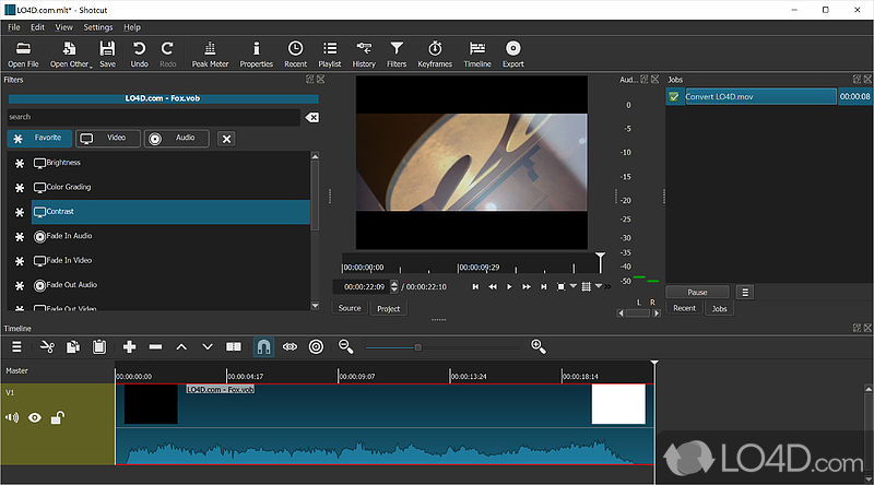 Advanced and intuitive software to edit video - Screenshot of Shotcut Video Editor