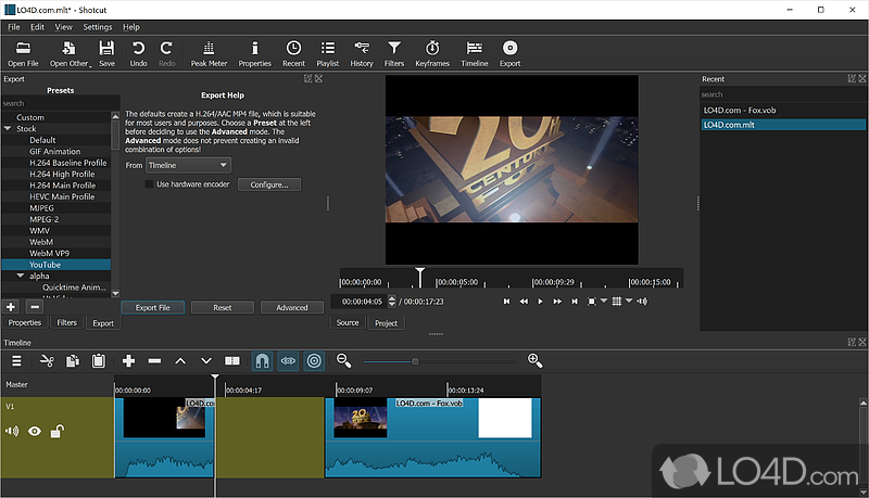 Shotcut Video Editor:  - Screenshot of Shotcut Video Editor