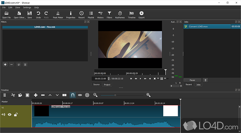 Edit videos using this app to apply custom filters, trim - Screenshot of Shotcut Video Editor