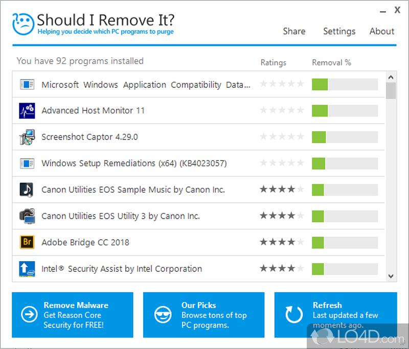 Remove crapware installed on computer - Screenshot of Should I Remove It?