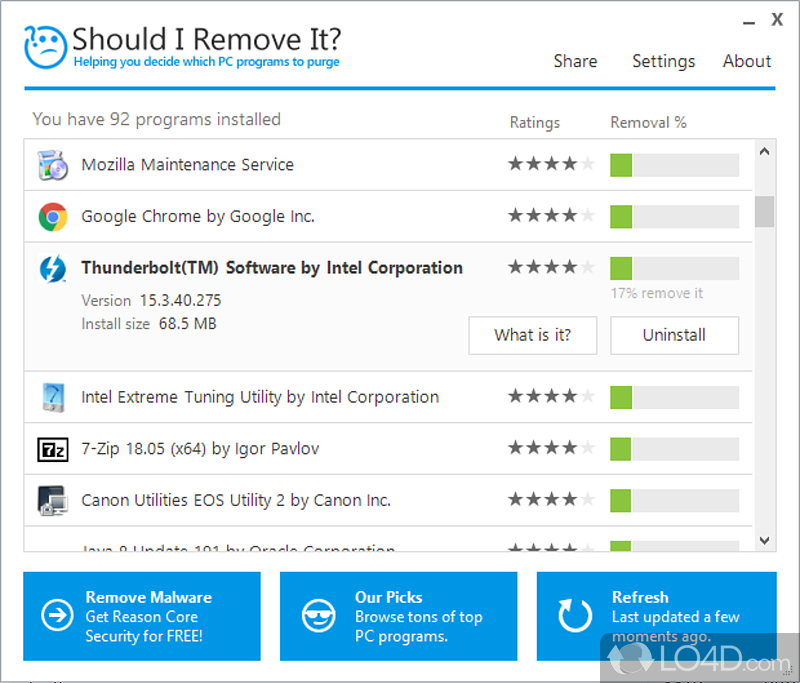 Helping you decide which programs and software to uninstall - Screenshot of Should I Remove It?