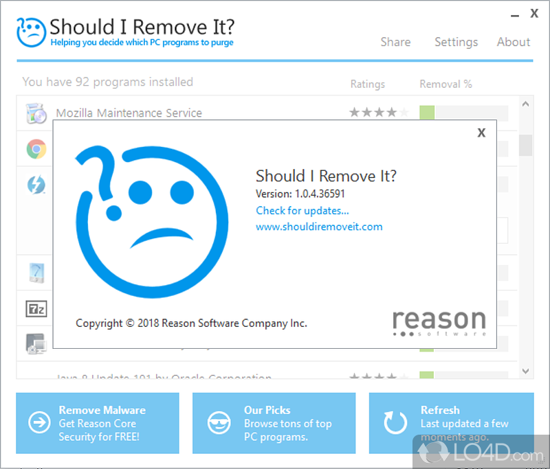Install and uninstall - Screenshot of Should I Remove It?