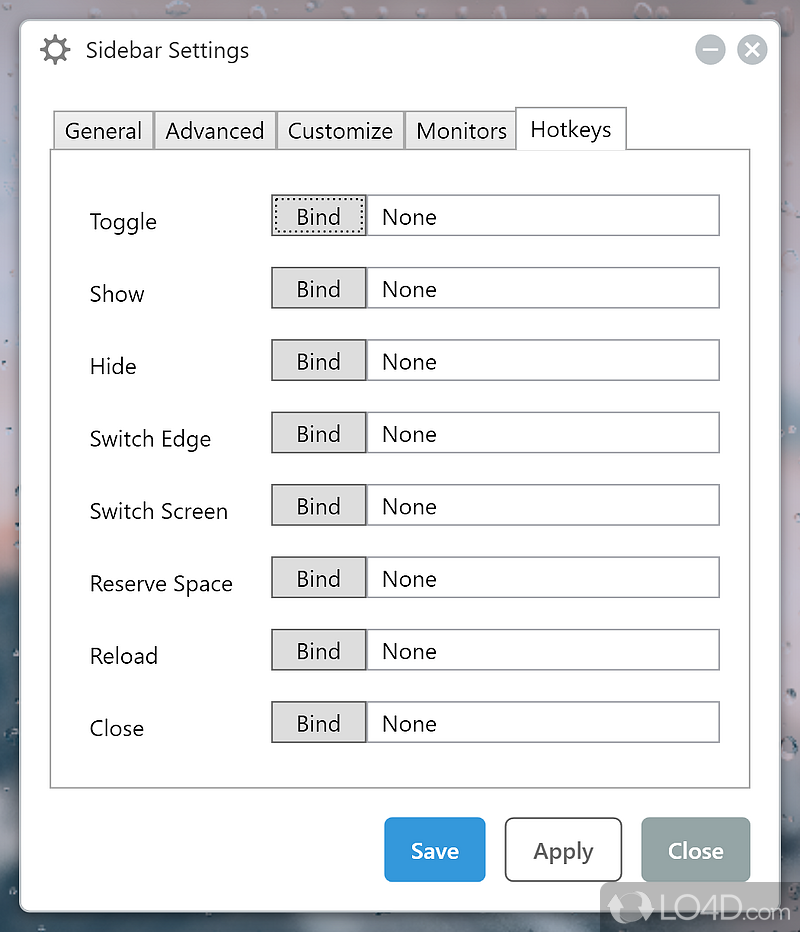 Hardware information - Screenshot of Sidebar Diagnostics