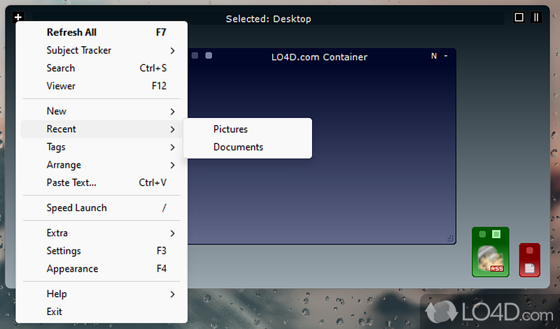 Customize the desktop - Screenshot of SideSlide
