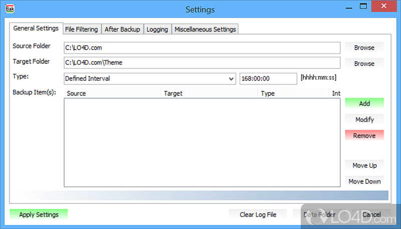 Simple Backup Tool: Make backups - Screenshot of Simple Backup Tool