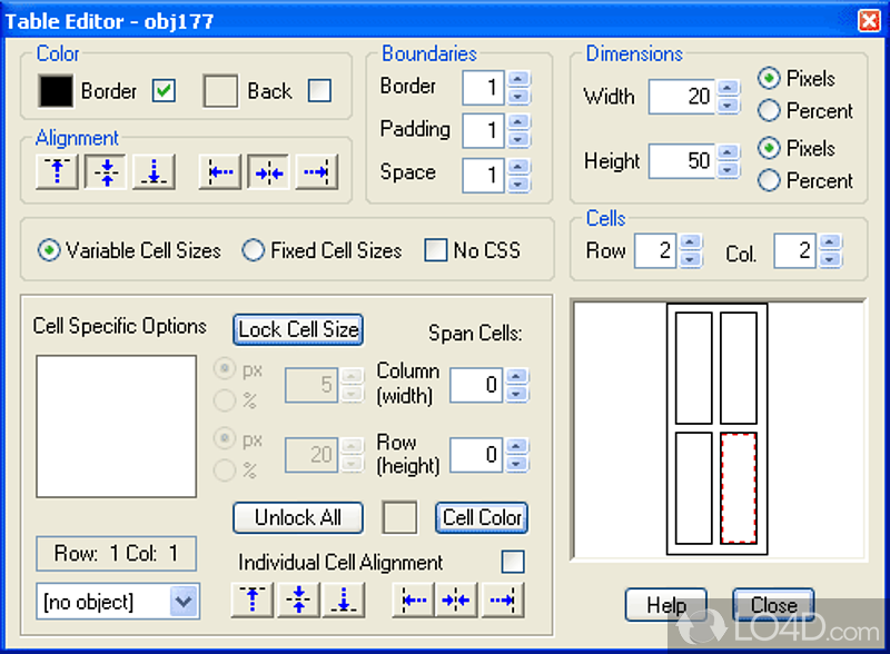 SiteSpinner: User interface - Screenshot of SiteSpinner