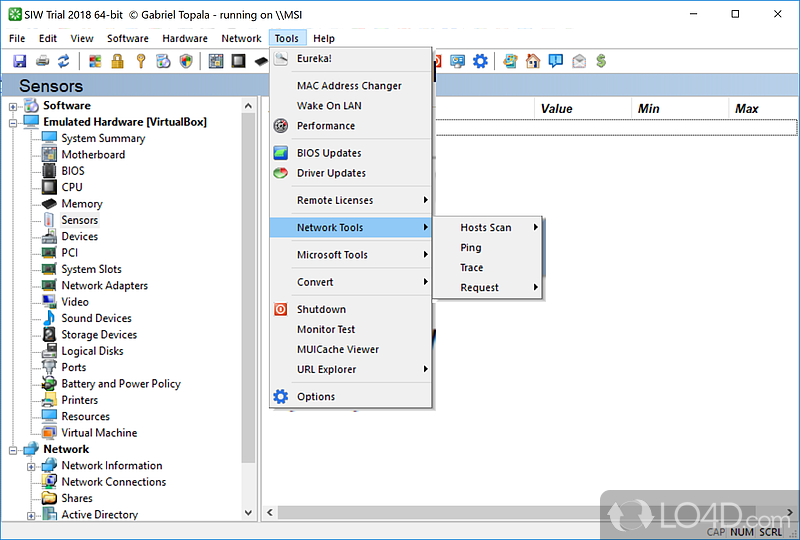 Passwords Recovery - Screenshot of SIW