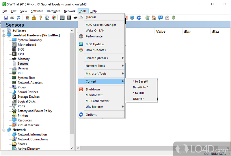 Hardware Information - Screenshot of SIW