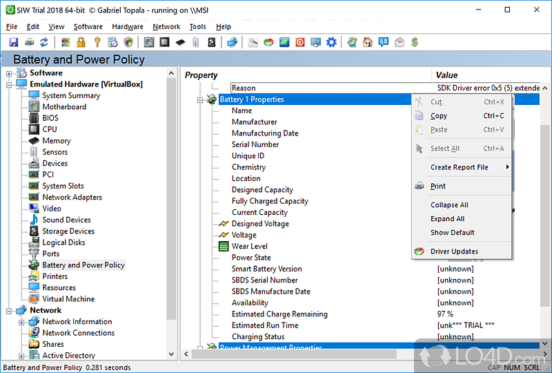 Find system information for your PC - Screenshot of SIW