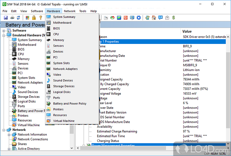 Advanced System Information for Windows - Screenshot of SIW