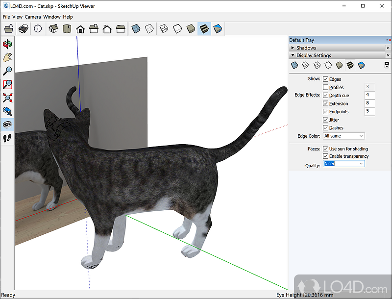 Access a 3D model design - Screenshot of SketchUp Viewer
