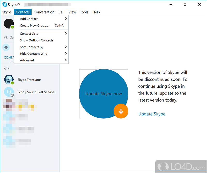 Free VoIP calls anytime, anywhere - Screenshot of Skype Portable