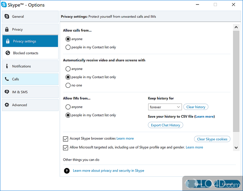 Skype Portable: Video conferences - Screenshot of Skype Portable