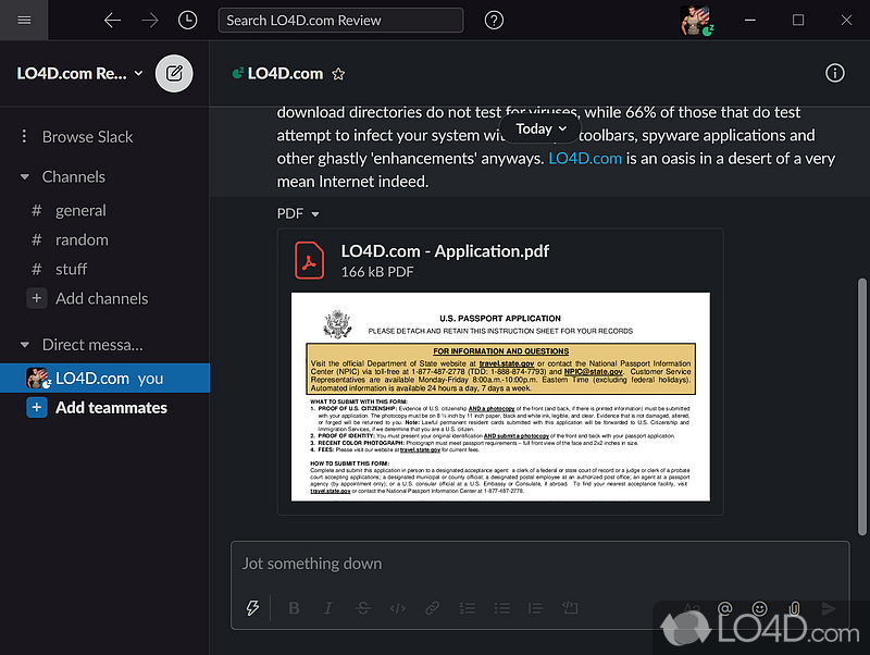Slack: Virtual office - Screenshot of Slack