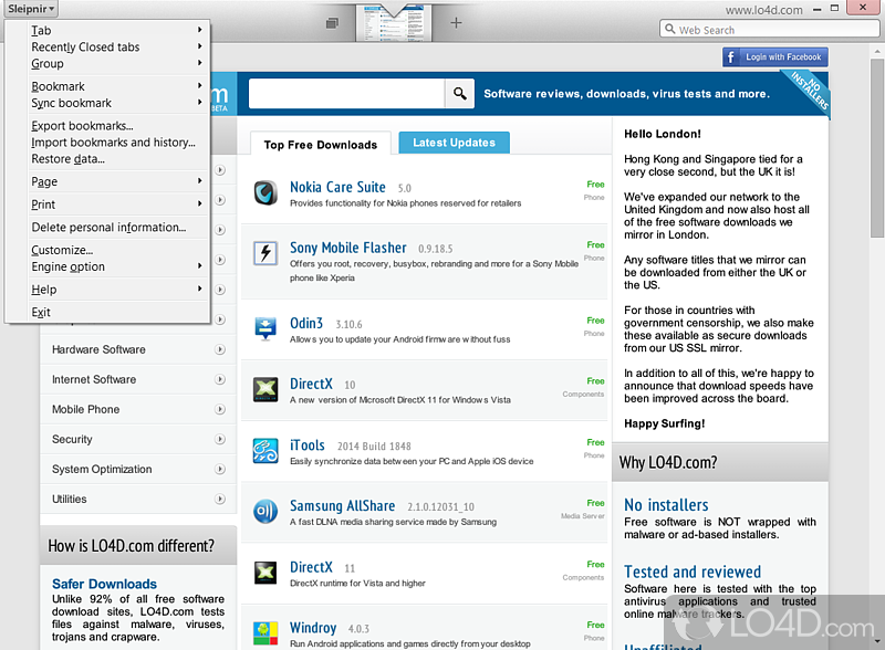 Sleipnir Browser: Browse the web - Screenshot of Sleipnir Browser