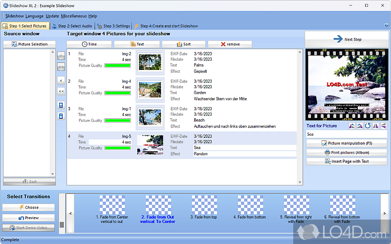 Slideshow XL: User interface - Screenshot of Slideshow XL