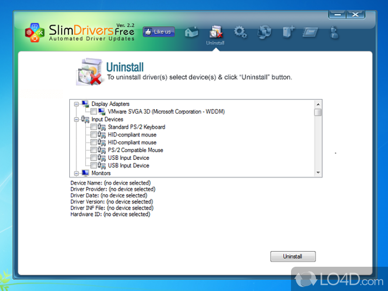 Scans your computer for missing or outdated drivers - Screenshot of SlimDrivers
