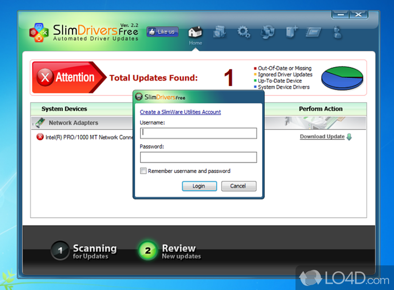 Intuitive and practical driver updates - Screenshot of SlimDrivers