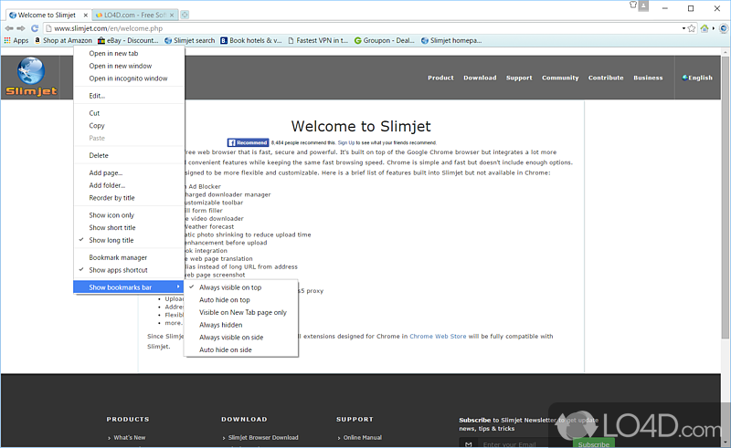 Slimjet: Smoother - Screenshot of Slimjet