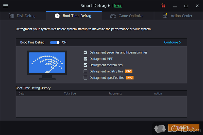 Pleasant and clear-cut GUI - Screenshot of Smart Defrag