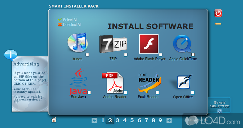 Provides a number of and essential apps - Screenshot of Smart Installer Pack